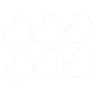 Cabilock DIY Woven Bag Accessories 6pcs Heart Shape Acrylic Board Tote Bag Organizer