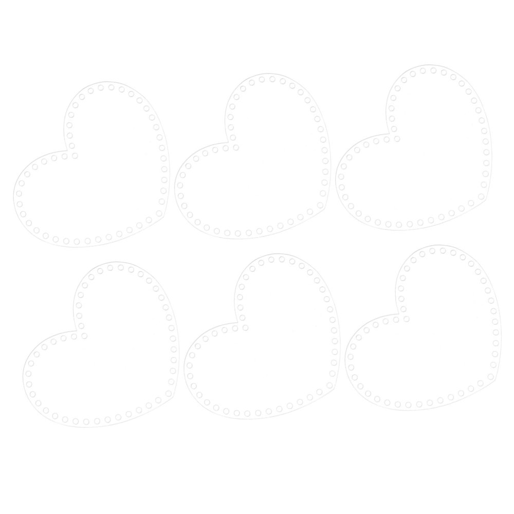 Cabilock DIY Woven Bag Accessories 6pcs Heart Shape Acrylic Board Tote Bag Organizer
