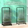 ZDMEI Children's Art Drying Rack,School Studio Canvas Easel,Paper Work Drying and Display,Office Storage Rack,Save Space,Made of Iron,Black view 3