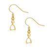 50pcs Adabele Hypoallergenic Tarnish Resistant 18K Yellow Gold Plated Fish Earring Hooks Ear Wire Pinch Bail Clasp Jewelry Findings for DIY Earrings Jewelry Making BF74-2 view 1