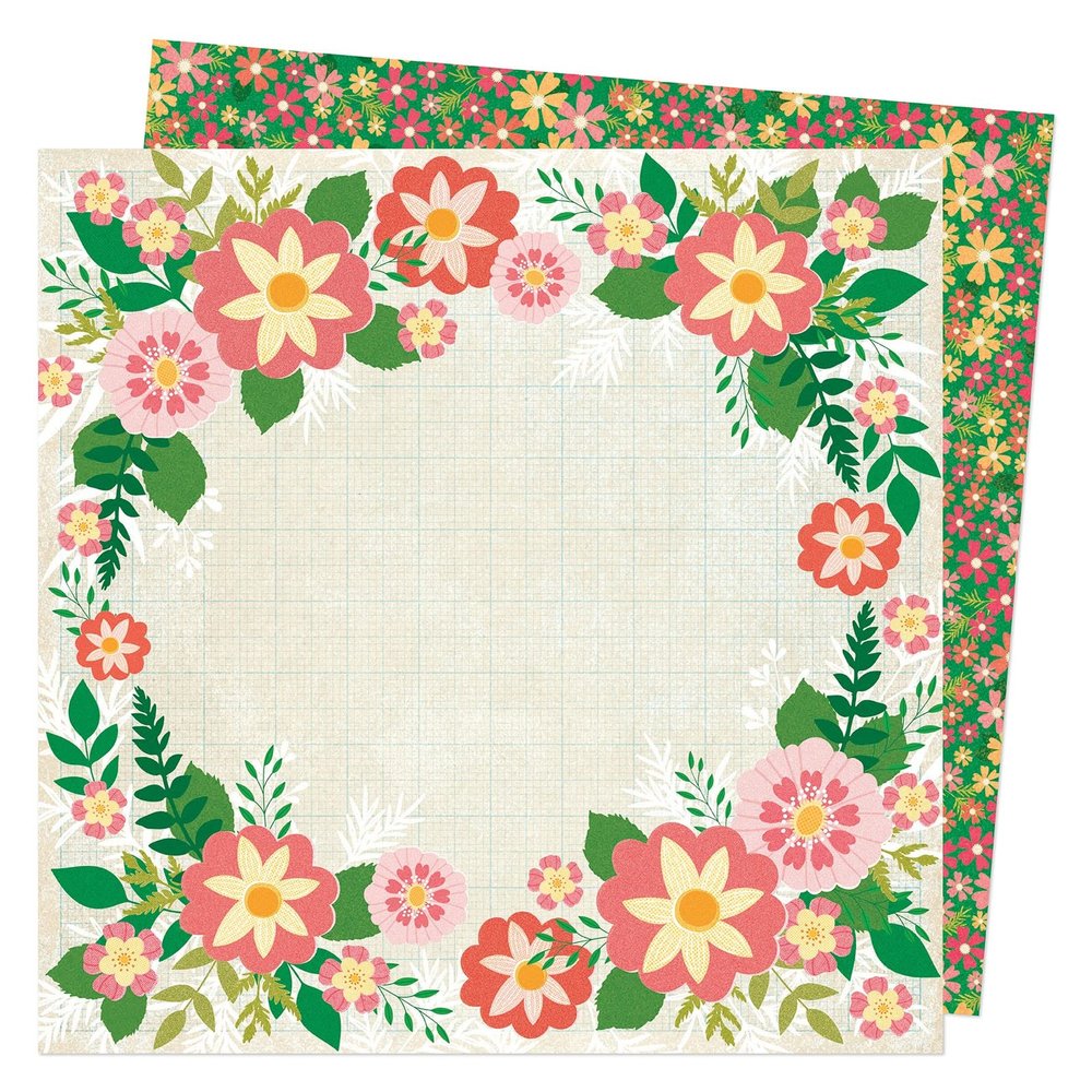 American Crafts Vicki Boutin Where To Next Double-Sided Cardstock 12"X12"-Botanical Garden