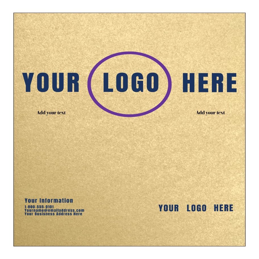 LUXPaper Custom Printed 8.5 x 11" Cardstock | Customizable Letterhead | Personalized Logo & Text | Letter Size | Blonde Metallic | 107lb. Cover | 200 Qty