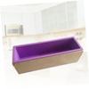 SEWOART Large Silicone Soap Mold Wooden Box for DIY Soap Loaf Cake Making Color view 3