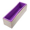 SEWOART Flexible Rectangular Soap Loaf Wooden Box DIY Tools for Soap Cake and Jelly Making Small Colors Heat Non-Stick Silicone view 1