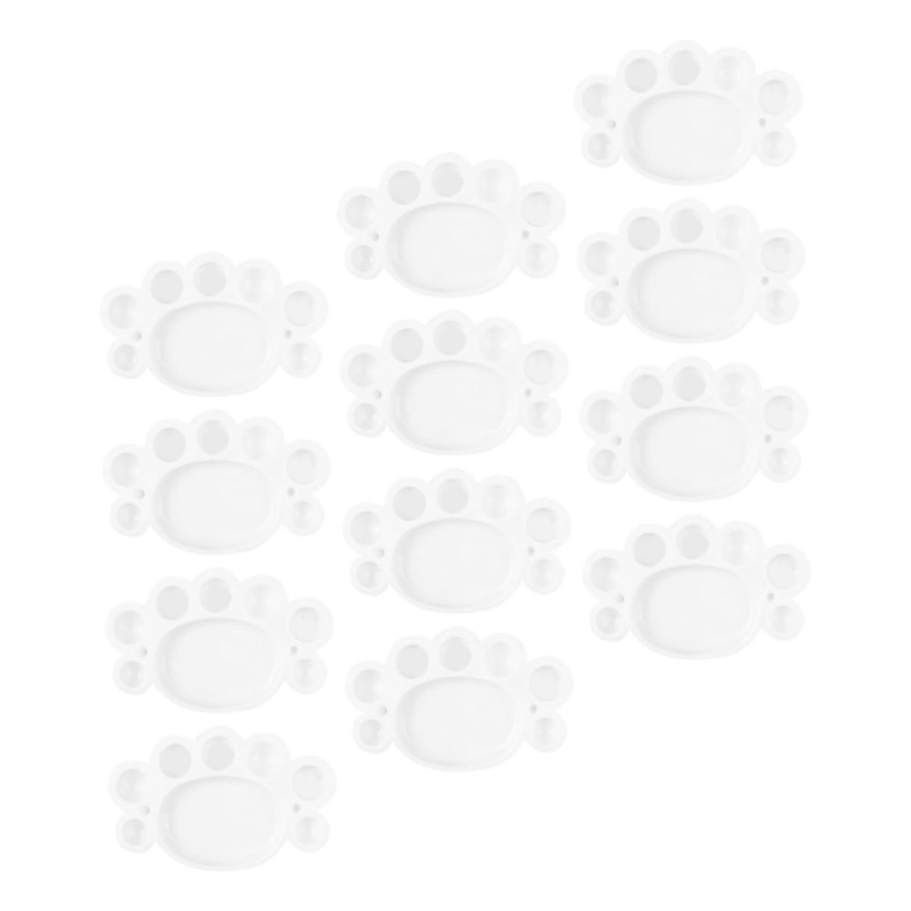 SEWOART 12pcs Boy Girl Paint Trays Plastic Watercolor Mixing Pallet for Artists Easy to Clean for Art Projects Suitable for Students and Young