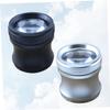 BCOATH 2pcs Handheld Magnifying Glass Portable Magnifier for Jewelry Circuit Boards and Reading Silver Black Ergonomic Design Lightweight for Home and Store Use view 2
