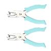 TEHAUX 2pcs Manual Puncher Shape Hole Punchers for Documents Handbooks Diaries Made of Rubber Steel Random Color view 1