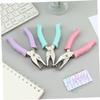 TEHAUX 2pcs Manual Puncher Shape Hole Punchers for Documents Handbooks Diaries Made of Rubber Steel Random Color view 2