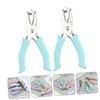 TEHAUX 2pcs Manual Puncher Shape Hole Punchers for Documents Handbooks Diaries Made of Rubber Steel Random Color view 3