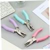 TEHAUX 2pcs Manual Puncher Shape Hole Punchers for Documents Handbooks Diaries Made of Rubber Steel Random Color view 4