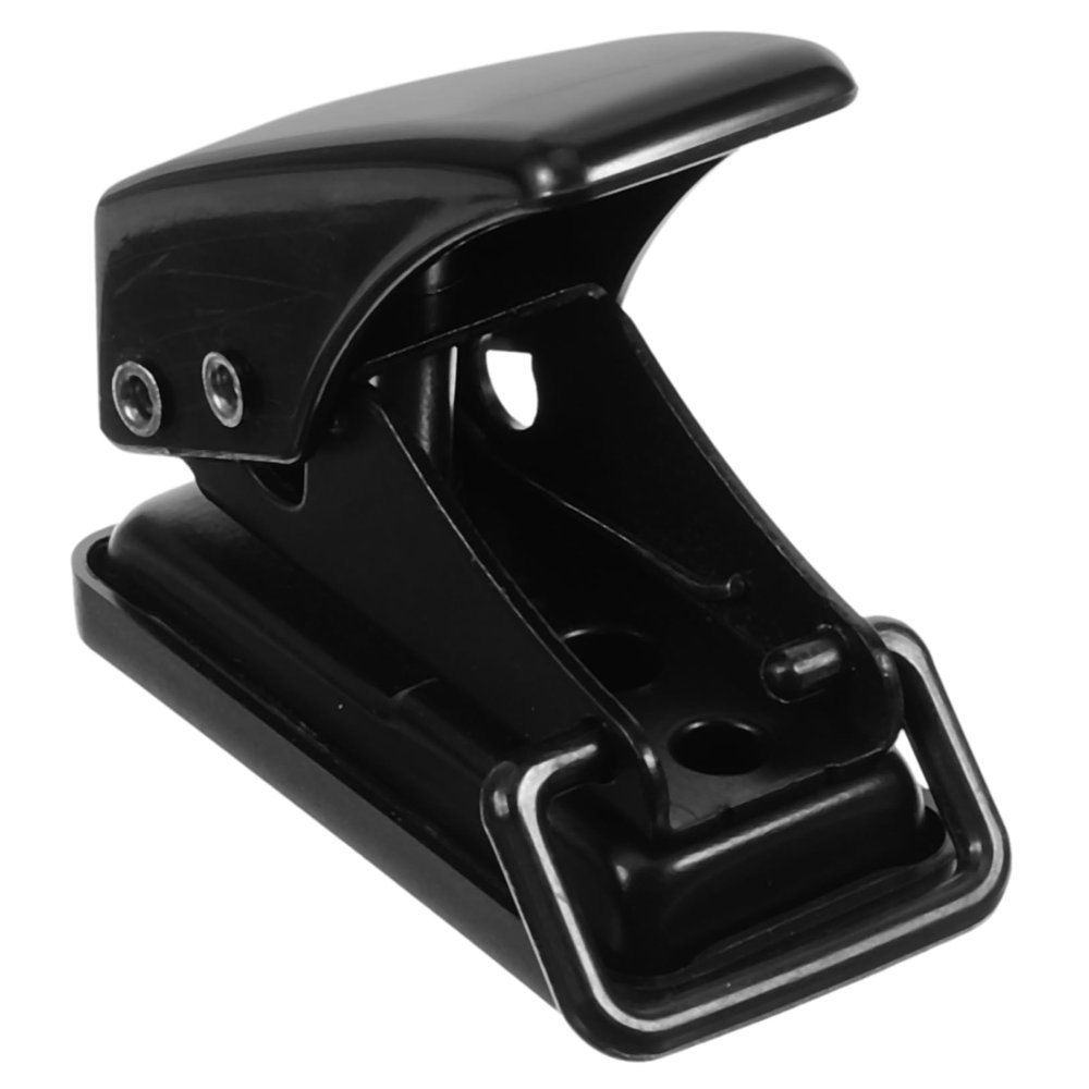 HAPINARY Mini Single Hole Puncher for Loose Leaf Paper Durable Manual Paper Punch Tool Compact Design for Office and School Use DIY Projects and Student Supplies Black