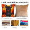 Latch Hook Pillow Kits for Adults Happy Halloween French Bulldog DIY Pillow Cover Printed Pillowcase Crochet Yarns Hooking Handmade Cushion for Home Sofa Decor 17x17inch(1) view 3