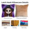 Latch Hook Pillow Kits for Adults Cartoon Cute Skull Girl DIY Pillow Cover Printed Pillowcase Crochet Yarns Hooking Handmade Cushion for Home Sofa Decor 17x17inch(1) view 3