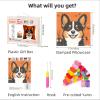 Latch Hook Pillow Kits for Adults Happy Halloween Corgi Dog DIY Pillow Cover Printed Pillowcase Crochet Yarns Hooking Handmade Cushion for Home Sofa Decor 17x17inch(2) view 2