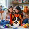 Latch Hook Pillow Kits for Adults Happy Halloween Corgi Dog DIY Pillow Cover Printed Pillowcase Crochet Yarns Hooking Handmade Cushion for Home Sofa Decor 17x17inch(2) view 4