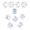 100pcs Adabele Austrian 7mm Faceted Diagonal Cube Crystal Loose Beads Clear AB Square Cube Spacer Compatible with 5600 Swarovski Preciosa SSD-702 view 2