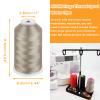 New brothread - Single Huge Spool 4000M Each Polyester Embroidery Machine Thread 40WT for Commercial and Domestic Machines - Beige(Janome Color) view 2