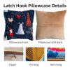 DIY Latch Hook Pillow Kits for Adults Merry Christmas Winter Forest Pillow Cover Printed Pillowcase Crochet Yarns Hooking Handmade Cushion for Home Sofa Decoration 17x17inch(1) view 3
