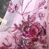 Gorgeous Dress Shiny Sequined Big Flower Wedding Dress Lace Fabric Designer Fabric - 1Meter -Fabric lace for Sewing view 3