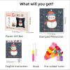 DIY Latch Hook Pillow Kits for Adults Merry Christmas Winter Snowman Pillow Cover Printed Pillowcase Crochet Yarns Hooking Handmade Cushion for Home Sofa Decoration 17x17inch(19) view 2