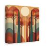 Abstract Forest Sunrise Matte Canvas Stretched, 1.25" Square Frame view 3