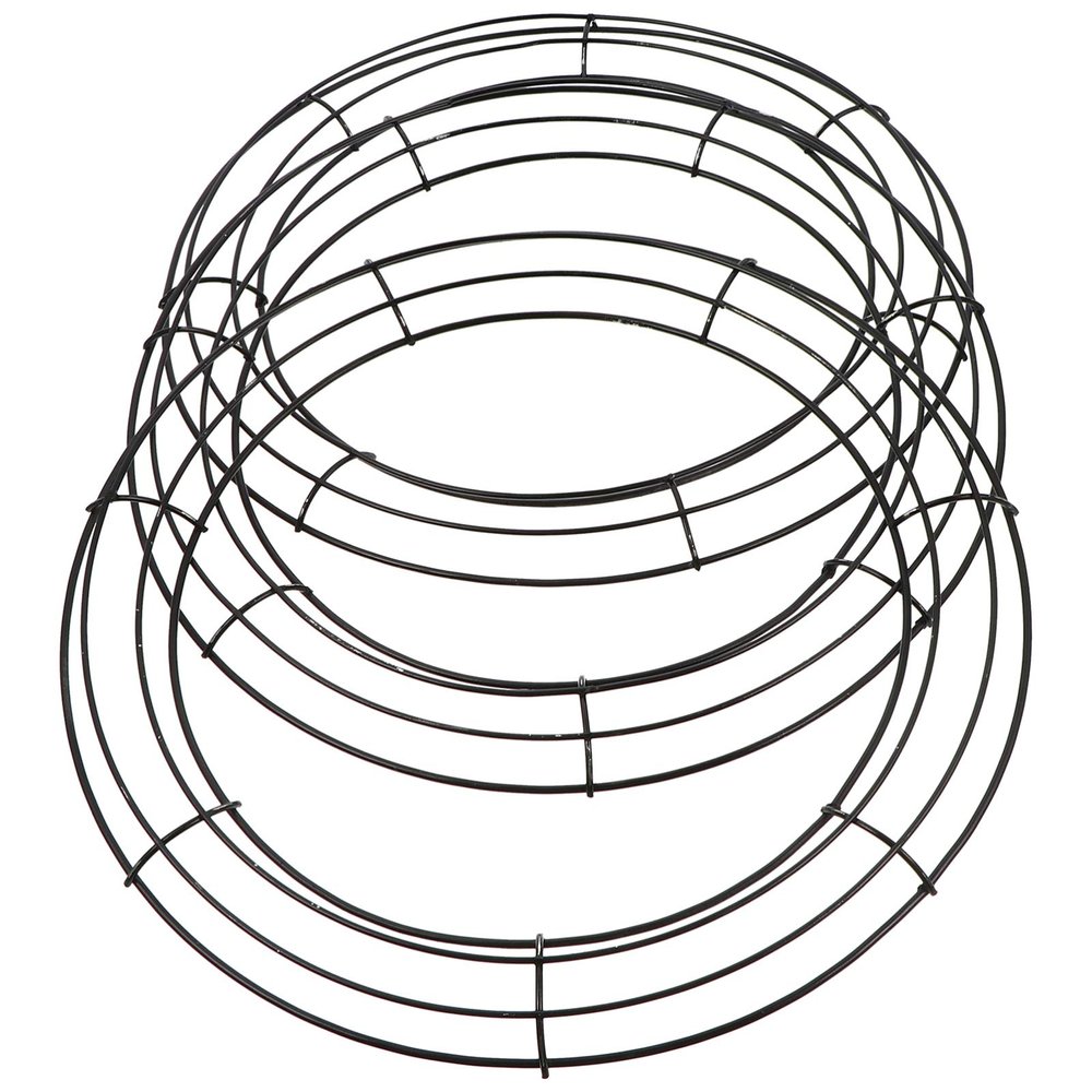 GOOHOCHY 3pcs Wire Wreath Forms DIY Wreath Frame Flower Hanging Loop for Home Decor