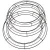 GOOHOCHY 3pcs Wire Wreath Forms DIY Wreath Frame Flower Hanging Loop for Home Decor view 1