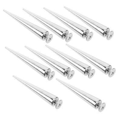 CORHAD Rock Pins for DIY Craft 10pcs Punk Style Cone Spikes Screw Back Studs for Fashion Accessory