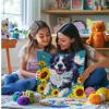 DIY Latch Hook Pillow Kits for Adults Running Border Collie Dog in Sunflowers Printed Pillowcase Crochet Yarns Hooking Handmade Pillow Cover Cushion for Home Sofa Decoration 17x17inch(1) view 4