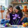 DIY Latch Hook Pillow Kits for Adults Iris Flower Printed Pillowcase Crochet Yarns Hooking Handmade Pillow Cover Cushion for Home Sofa Decoration 17x17inch(3) view 4
