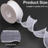 CABODYALS 5 Yards 1 1/2 Inch White Faux Pearl Edge Ribbon Organza Mesh Smooth Ribbon Fishtail Sheer Transparent Ribbons Rolls with Spool for Sewing Making Crafts Corsage Wedding Invition Christmas view 2