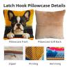 DIY Latch Hook Pillow Kits for Adults Cute Boston Terrier Dog in Car Printed Pillowcase Crochet Yarns Hooking Handmade Pillow Cover Cushion for Home Sofa Decoration 17x17inch(1) view 3