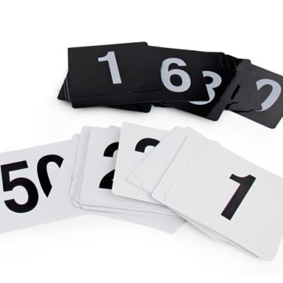 GENVQdf Wedding Card Wine Glass Card, 25 Pcs Simple and Practical Digital Plastic Table Number Card Wedding Banquet Party Accessories Decoration Seat Card(Black)