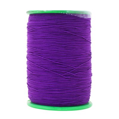 Mandala Crafts Purple Shirring Elastic Thread for Sewing, Knitting, Smocking, and DIY Crafts - 546 Yards 0.6mm Fine Thin Stretch Thread for Sewing Machines