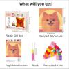 DIY Latch Hook Pillow Kits for Adults Cartoon Cute Pomeranian Dog Printed Pillowcase Crochet Yarns Hooking Handmade Pillow Cover Cushion for Home Sofa Decor 17x17inch(17) view 2