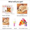 DIY Latch Hook Pillow Kits for Adults Sleeping Golden Retriever Puppy on Sofa Printed Pillowcase Crochet Yarns Hooking Handmade Pillow Cover Cushion for Home Sofa Decor 17x17inch(1) view 2