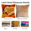 DIY Latch Hook Pillow Kits for Adults Sleeping Golden Retriever Puppy on Sofa Printed Pillowcase Crochet Yarns Hooking Handmade Pillow Cover Cushion for Home Sofa Decor 17x17inch(1) view 3