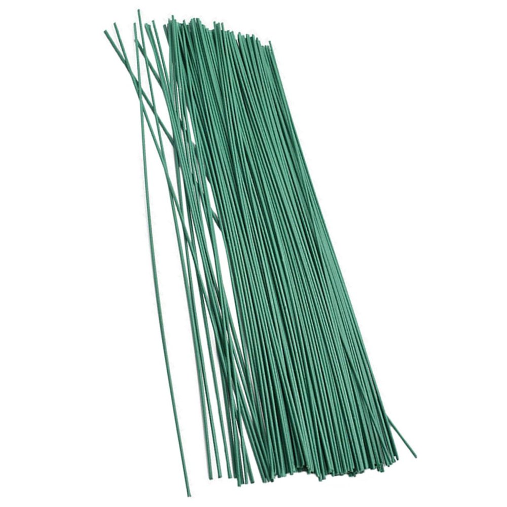 Gogogmee 50pcs Artificial Flower Stems Wire Craft Floral Picks Wire for DIY Bouquets