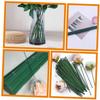 Gogogmee 50pcs Artificial Flower Stems Wire Craft Floral Picks Wire for DIY Bouquets view 2