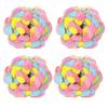 4 Balls Pom Bomb Yarn, 100% Polyester Pomp-A-Doodle Jelly Bean Ball Yarn for Crochet Knitting Blanket Mat Pet Nest 500g (Macaroon, L) view 1
