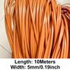 Ayuduots 5mm Synthetic Rattan Weaving Material Flat PE Plastic Rattan Wicker Repair Kit for DIY Home Furniture, Chair Table, Storage Basket, 32.8ft / Roll view 2