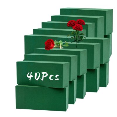 Pack of 40 Dry Wet Floral Foam Blocks,Flower Arrangement Kit,Floral Foam Blocks for Fresh and Artificial Flowers, Green Foam Bricks Foam Block for Artificial Flowers & Plant Decoration