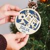 Personalized Scrapbook 2-Layer Wood Ornament Custom Name Christmas Hanging Keepsake for Scrapbooking Lovers Unique Holiday for Bookworm, Book Club, Librarian, Reading Fans, Bookish Home Decor view 4