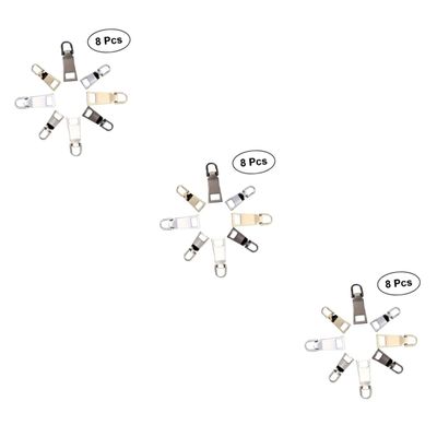 SEWACC 2sets Coat Luggage Handbag Zipper Repair Kit Zipper Pulls 3/5 Sizes Easy to Use Slider Replacements 8pcs*2