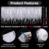 Soarer Light Blue Ostrich Feather Trim - 1.5Ply 4-5Inch 2Yards Feathers Fringe Trim for DIY Sewing Clothing,Halloween Home Party(1.5ply-Light Blue) view 3