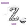 uxcell 10 Pcs Iron on Letter Patches, Letter Z Rhinestone Alphabet Applique Rhinestone Pearl English Letter Sewing Patches for Clothing Hats Jeans Shoes DIY Craft, White/Black view 2