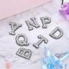 uxcell 10 Pcs Iron on Letter Patches, Letter Z Rhinestone Alphabet Applique Rhinestone Pearl English Letter Sewing Patches for Clothing Hats Jeans Shoes DIY Craft, White/Black view 4