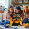 DIY Latch Hook Pillow Kits for Adults Cute Yorkshire Terrier Dog Printed Pillowcase Crochet Yarns Hooking Handmade Pillow Cover Cushion for Home Sofa Decoration 17x17inch-5 view 4
