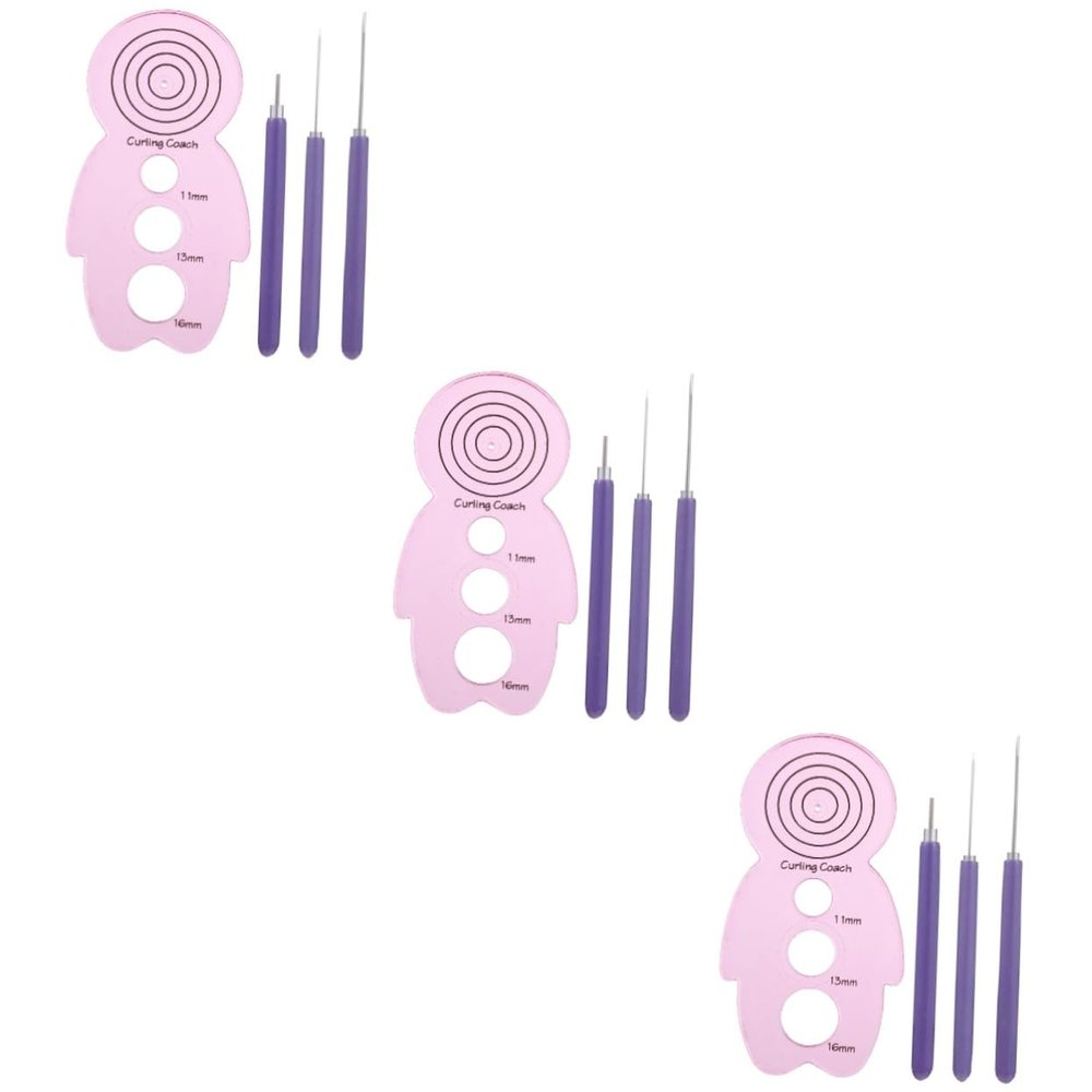 COHEALI 8pcs Paper Quilling Craft Kit Complete DIY Quilling Rolling Pen Needle and Glue for Greeting Cards and Decorations