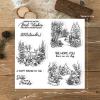 2025 Stamps and Dies for Card Making,Christmas Claer Stamps and Dies Set for DIY Various Festivals Album Scrapbooking Birthdays Greeting Card (Snow SceneryStamps and Dies) view 2